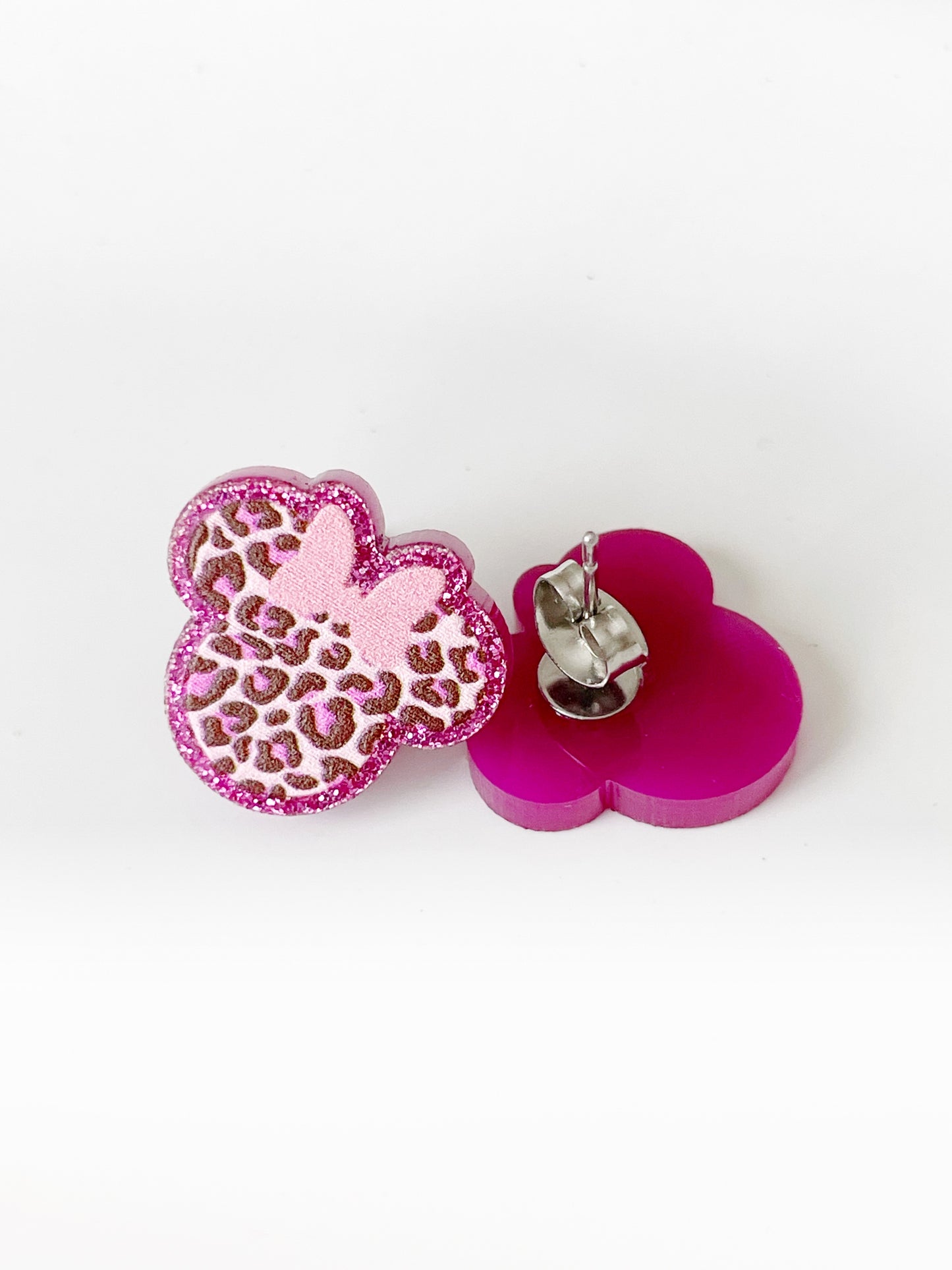 Minnie Leopard Studs Earrings