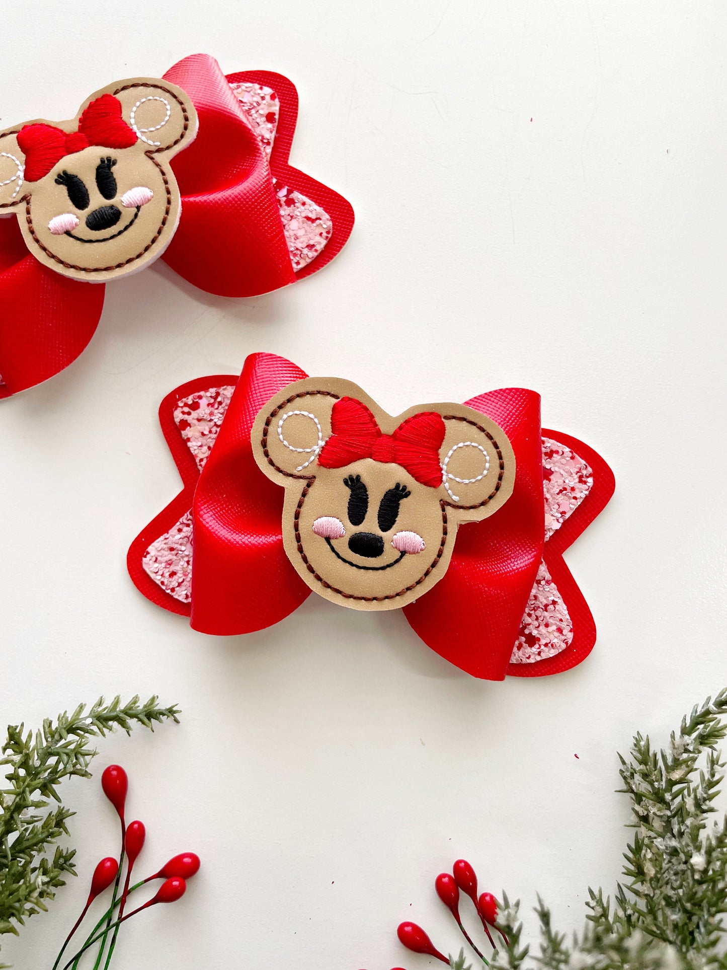 Minnie Ginger Bread Hair Bow