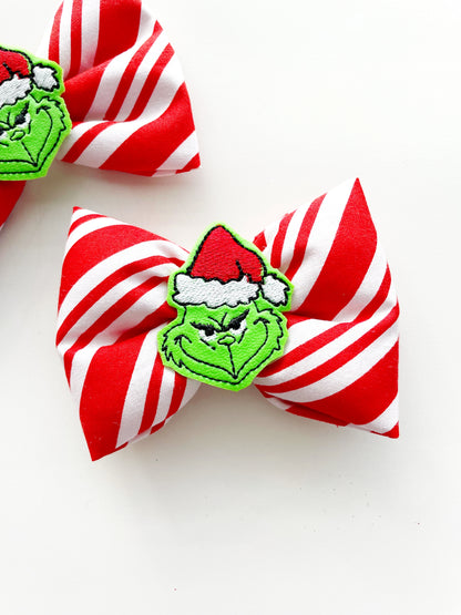 The Grinch hair Bow