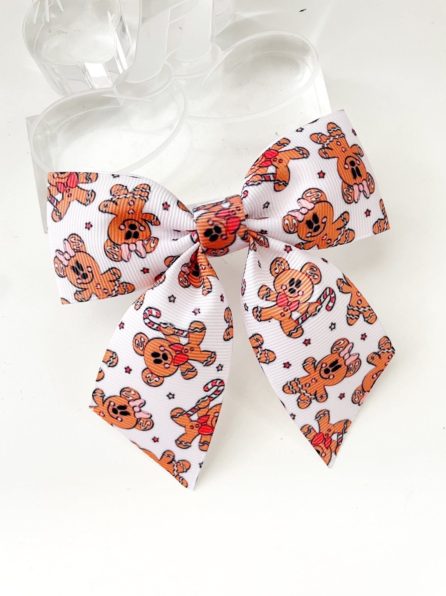 Minnie Mickey Gingerbread Hair Bow