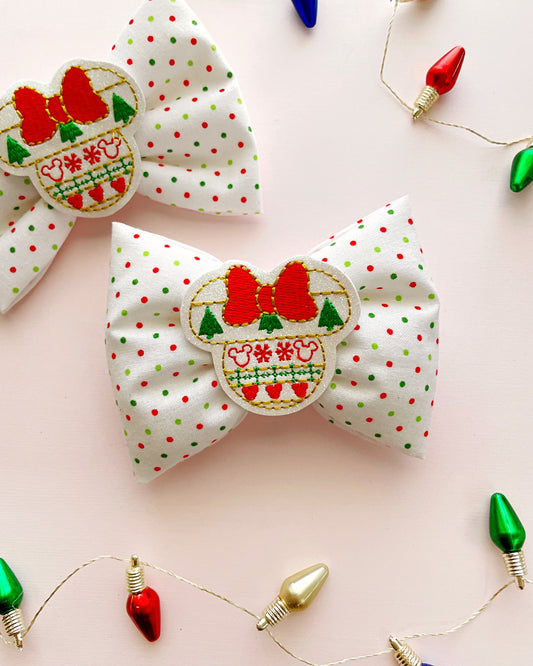 Christmas Hair Bow Sweater