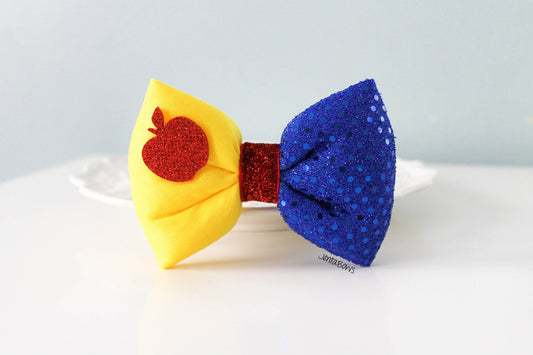 Snow White Hair Bow; Snow White Hair Clip; Disney Princess Hair Accessory; Disney Hair Bow, Inspired Bow; Disney Princess Hair Bow, Disney