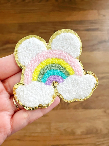 Minnie Rainbow Chenille, Rainbow Minnie Patch Iron On, Disney Iron On Patch, Chenille Patch, Disney Iron On, Disney Rainbow Ears Patch