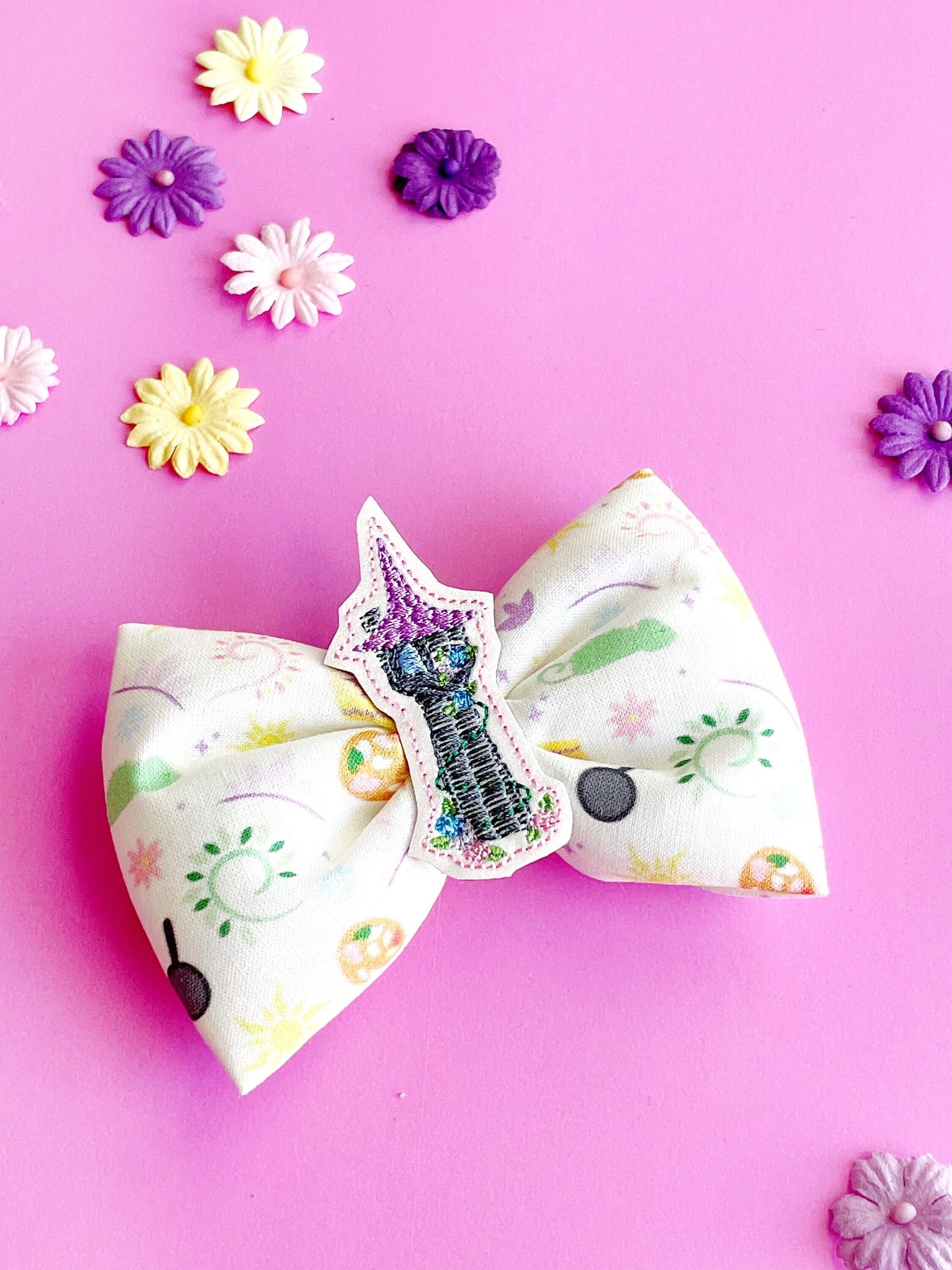 Tangled Hair Bow; Rapunzel Hair Clip; Disney Princess Hair Accessory; Handmade Inspired Bow; Tangled Rapunzel Hair Bow; Rapunzel Hair Clip