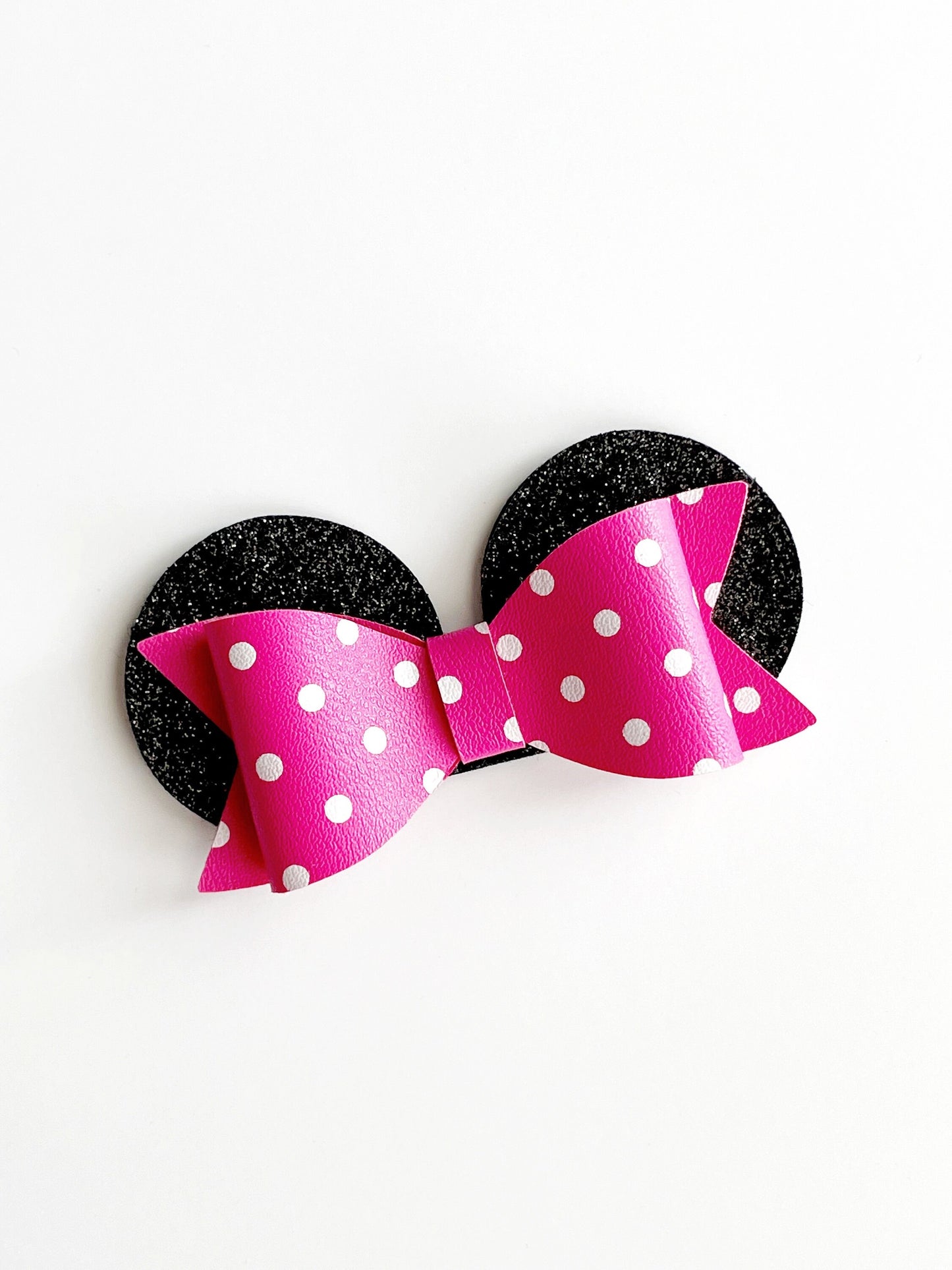 Pink Minnie Mouse Glitter Clip