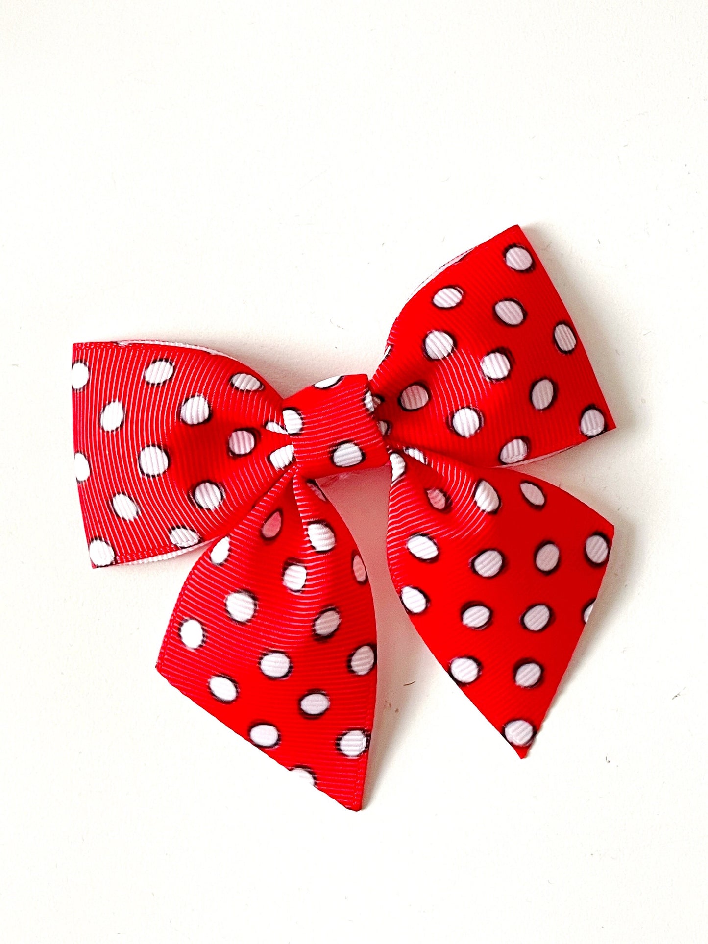 Minnie Hair Clip, Red Hair Bow, Disney Hair Bow, Minnie Inspired Hair Clip, Ribbon Hair Bow, Disney Minnie Mouse Hair Clip.