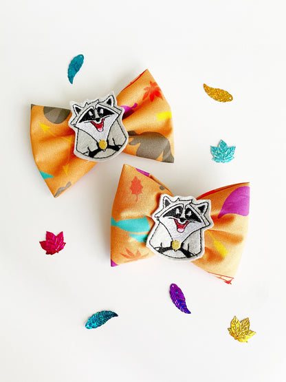 Meeko Fabric Bow, Pocahontas Bow, Disney World Hair Clip, Meeko Hair Bow, Meeko Pocahontas Hair Clip, Disney Park Hair Bow