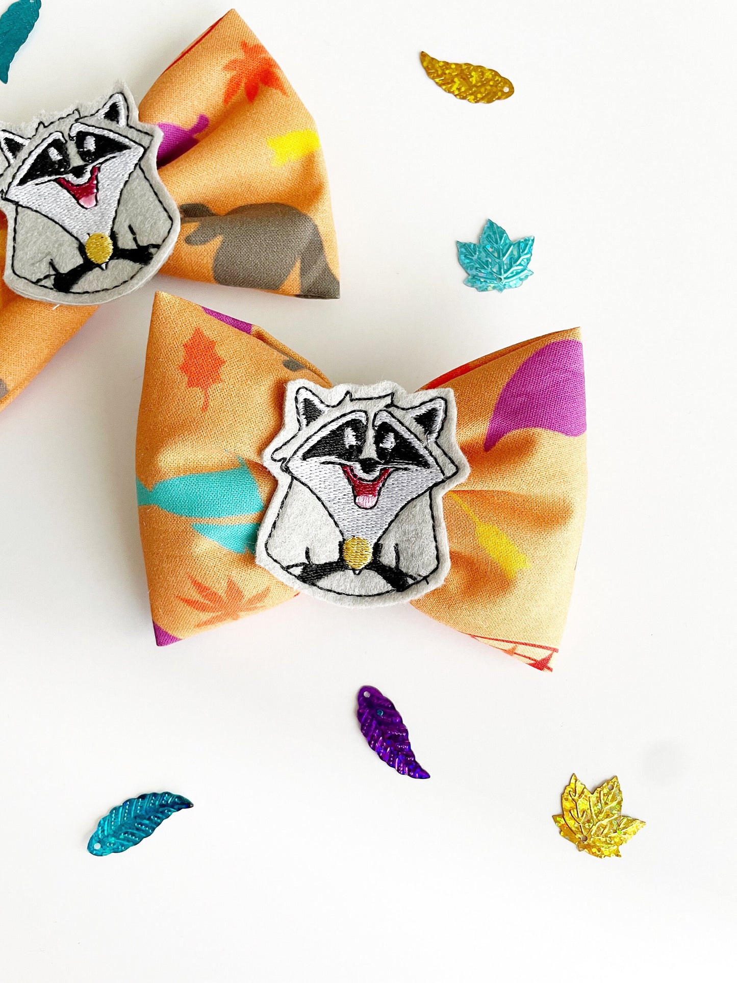 Meeko Fabric Bow, Pocahontas Bow, Disney World Hair Clip, Meeko Hair Bow, Meeko Pocahontas Hair Clip, Disney Park Hair Bow