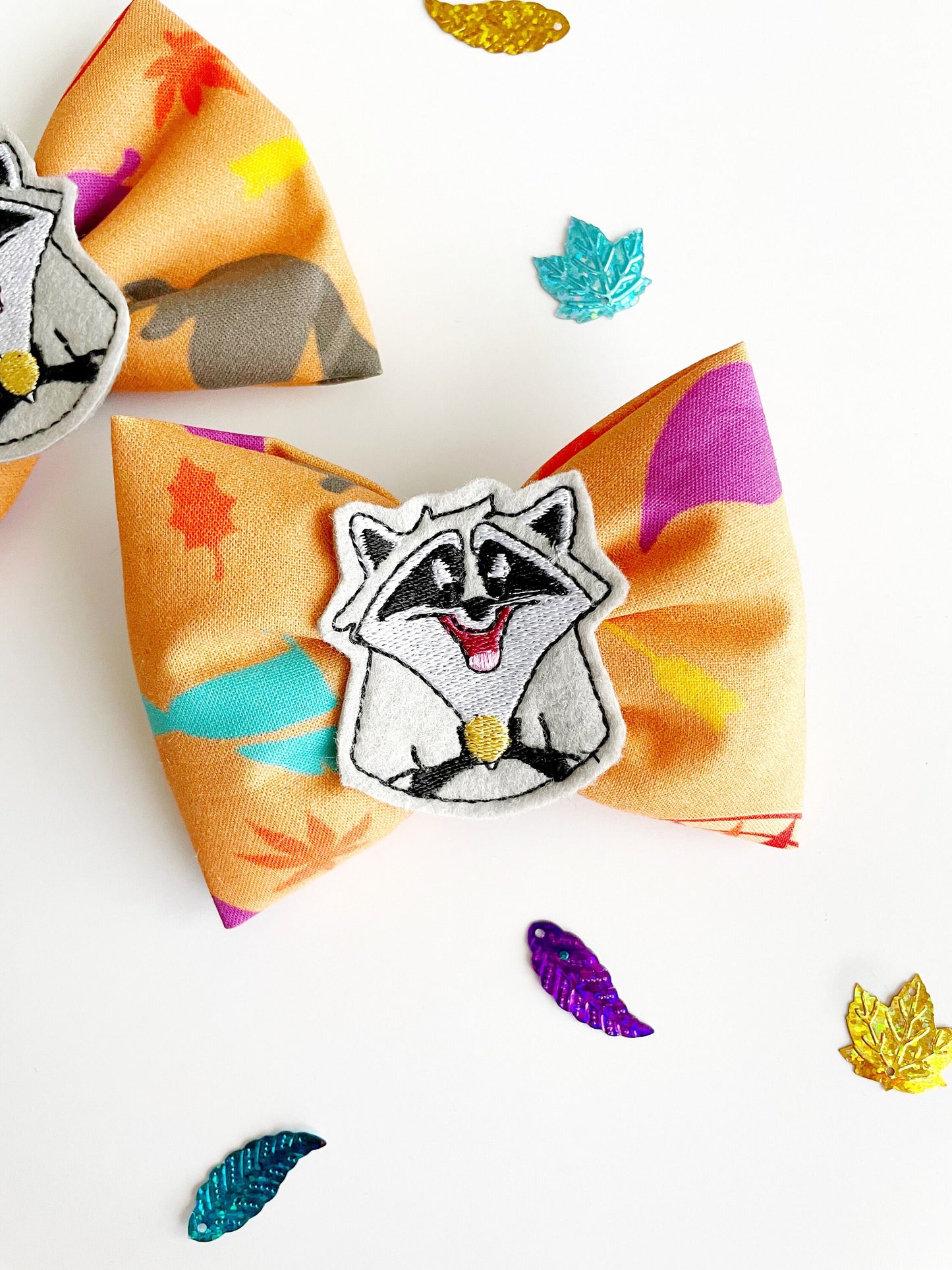 Meeko Fabric Bow, Pocahontas Bow, Disney World Hair Clip, Meeko Hair Bow, Meeko Pocahontas Hair Clip, Disney Park Hair Bow