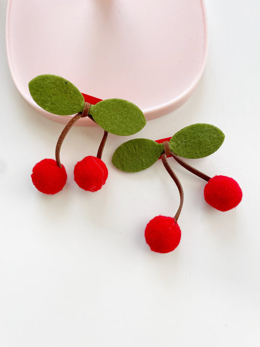 Cherry Hair Clip Set