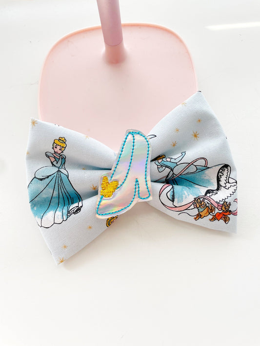 Cinderella Glass Slipper Hair Bow