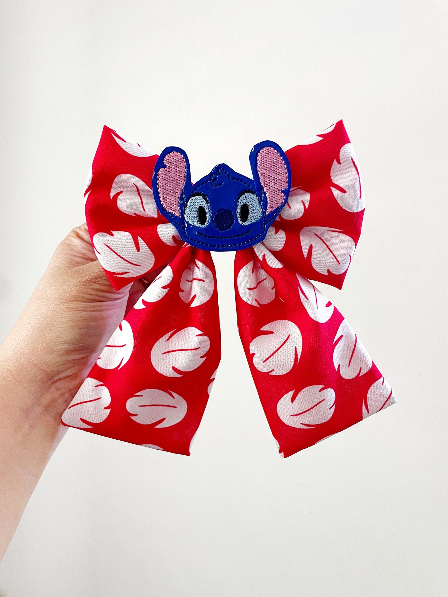 Lilo AND Stitch Hair Bow, Lilo Hair Bow, Large Princess Fabric Bow, XL Disney Hair Bow, Disney Lilo Hair Bow, Stitch Hair Bow