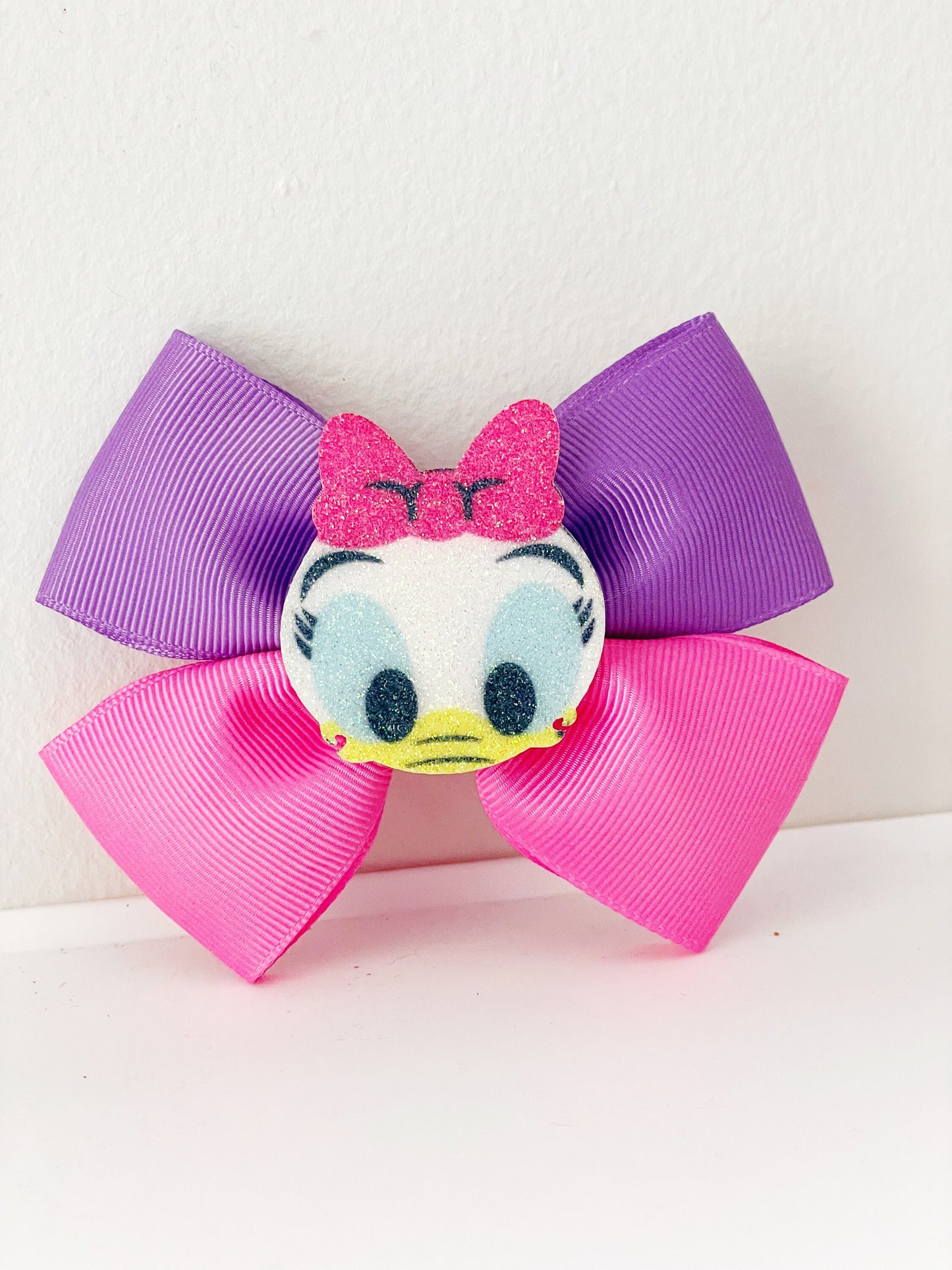 Daisy Duck Pink And Purple Hair Bow