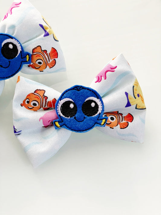 Dory Inspired Hair Bow, Dory Hair Clip, Disney Hair Accessory, Finding Nemo Hair Clip, Finding Nemo Bow, Disney Trip  Hair Bow