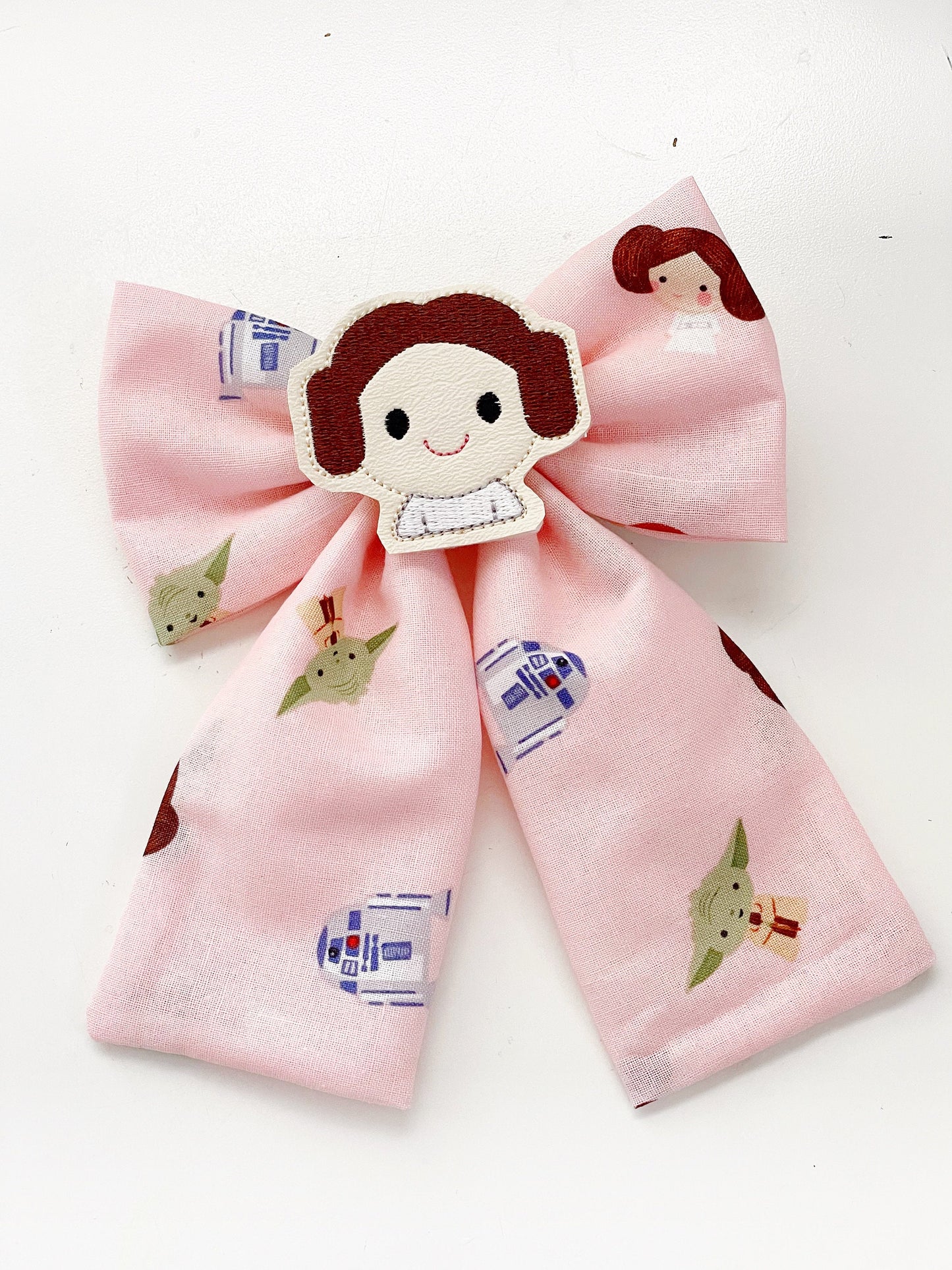 Leia Hair Bow, Disney Hair Bow, Large Fabric Bow, Princess Leia Hair Bow, Theme Park Hair Bow, Star Wars Hair Bow