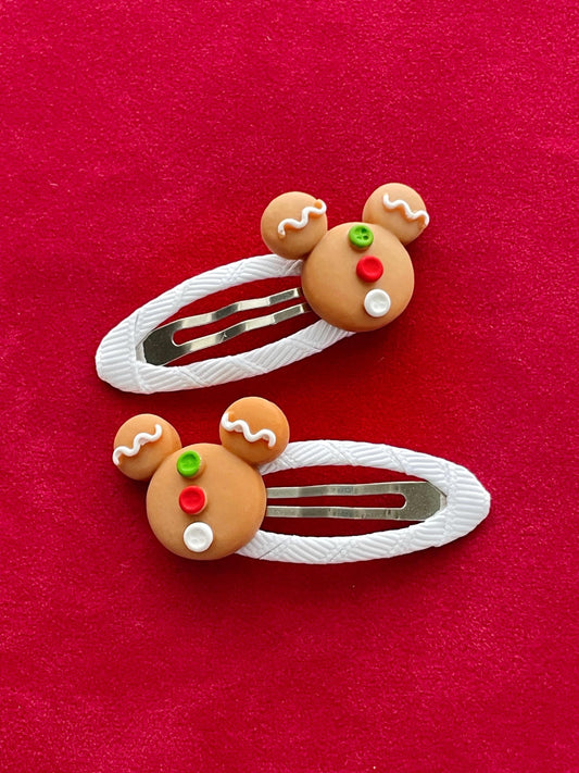 Minnie Gingerbread Hair Clips