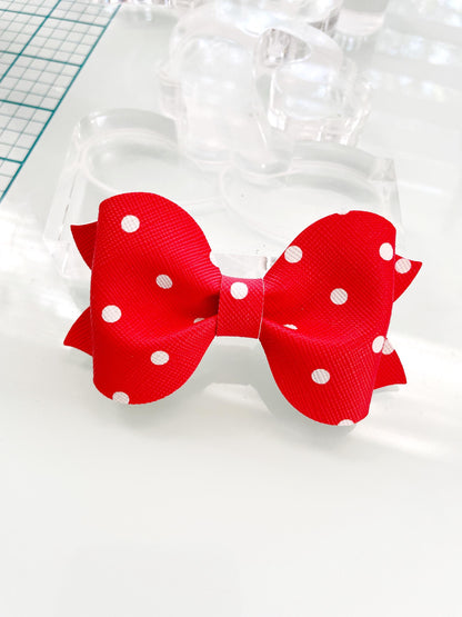 Minnie Mouse Hair Bow, Minnie Inspired Hair Bow, Disney Hair Bow, Pinch Hair Bow, Vegan Leather Hair Bow, Minnie Hair Clip