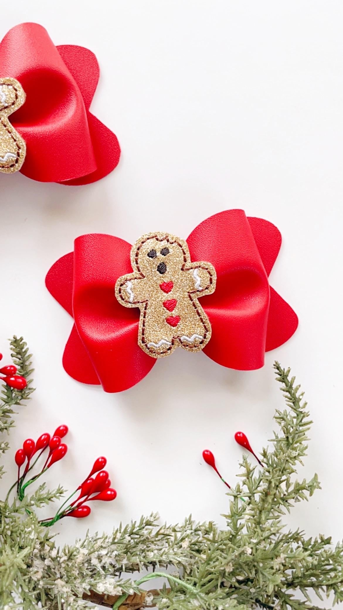 Gingerbread Hair Bow