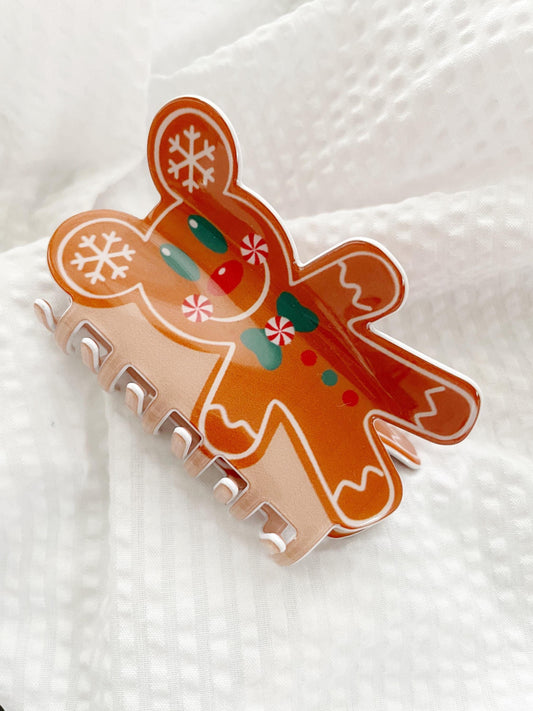 Gingerbread Mickey Claw Clip