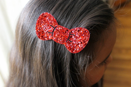 Glitter Hello Kitty Style Bow