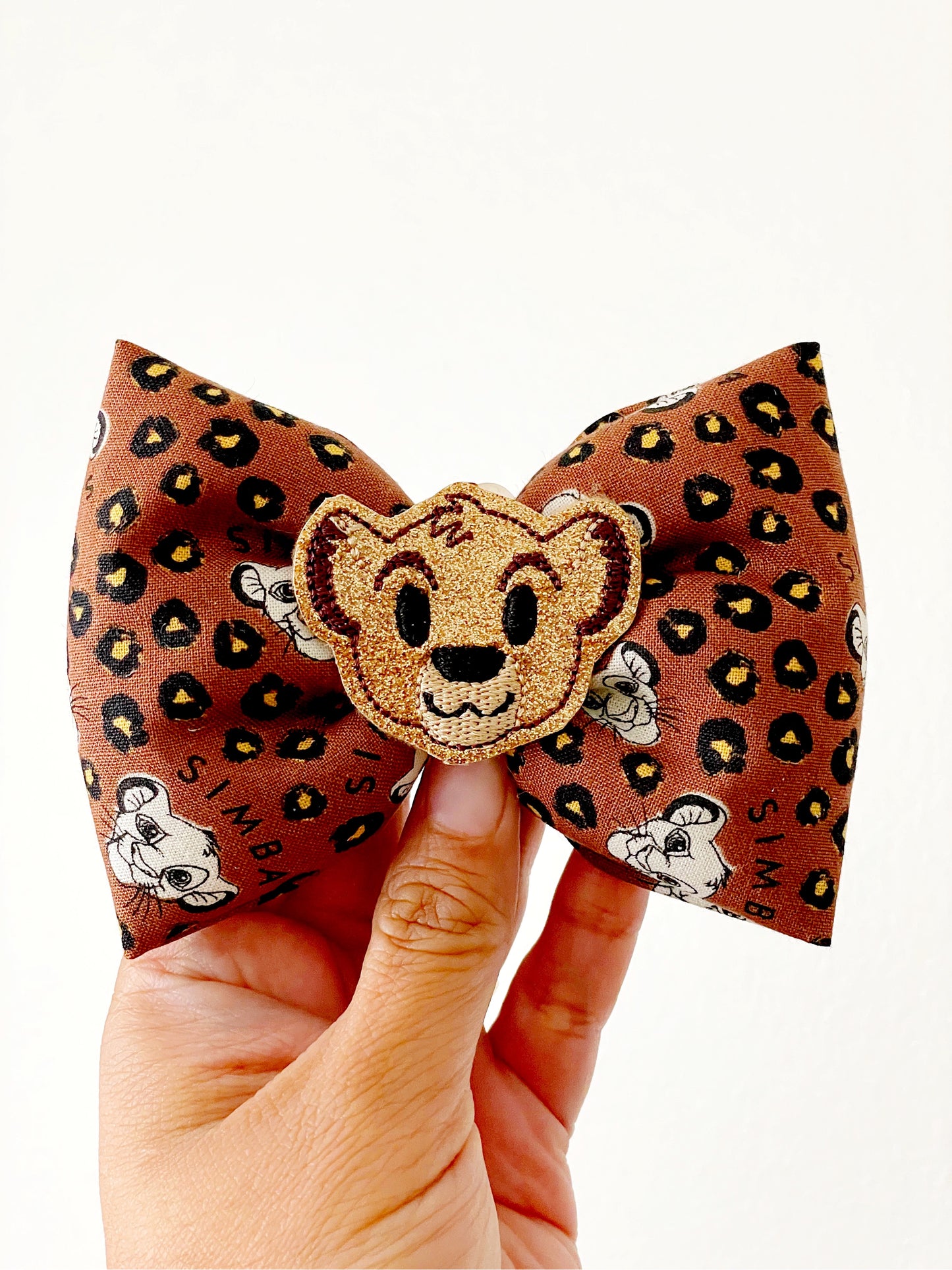 Simba Lion King Inspired Fabric Bow